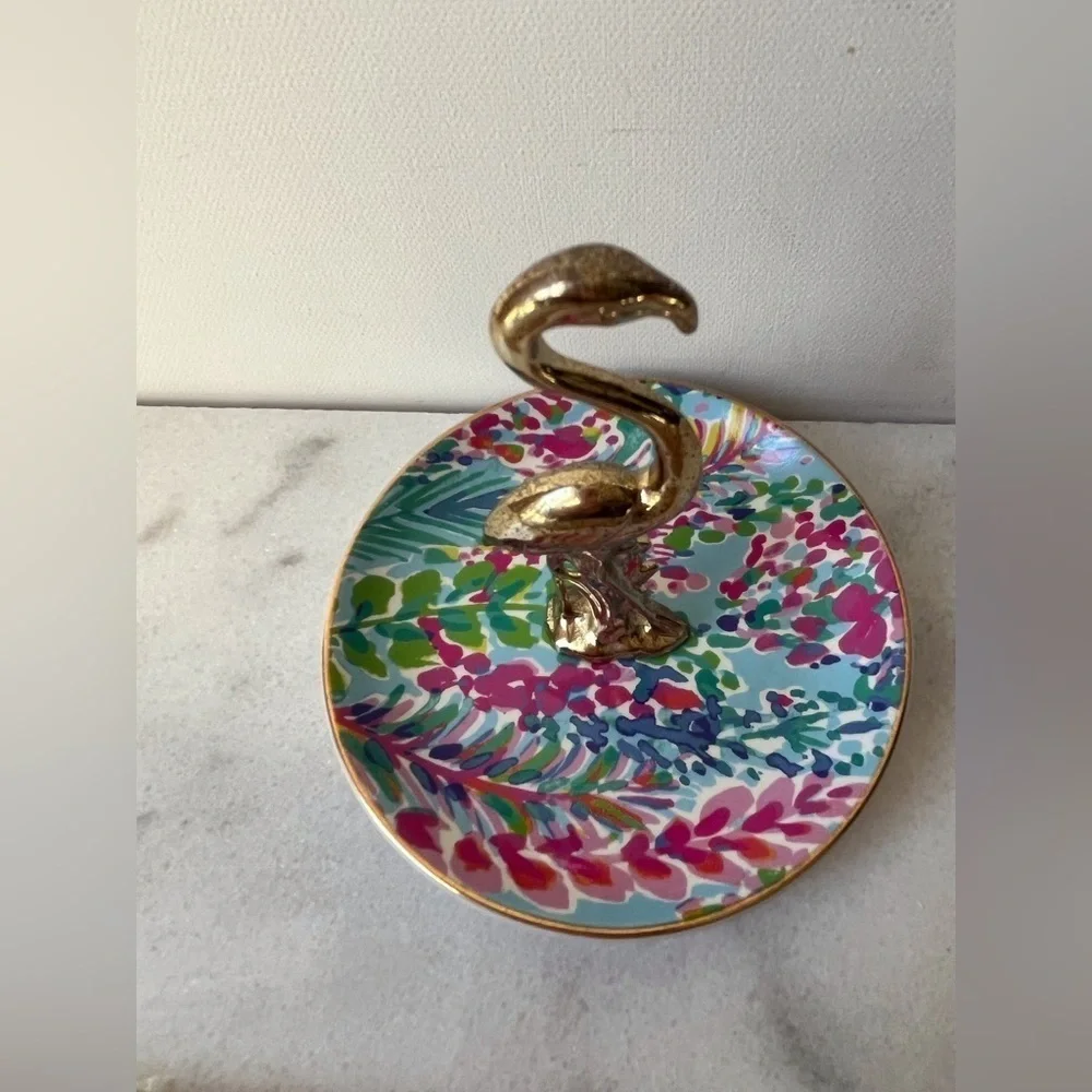 Lilly Pulitzer Catch The Wave Ring Holder flamingo ring holder